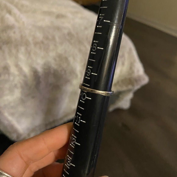 Vtg 90s 925 Silver CZ Princess Cut Solitaire Ring - Picture 8 of 9